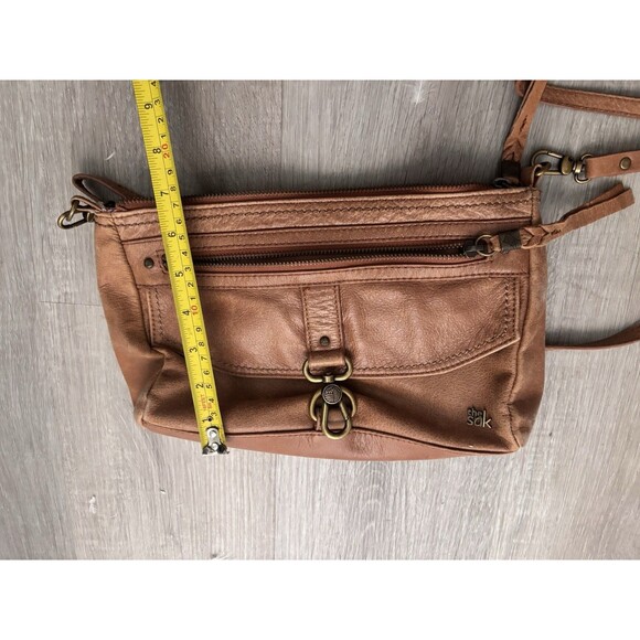 The Sak Leather Ventura Cross Body Boho Western Brass Hardware Bag, Multi Pocket - Picture 10 of 10